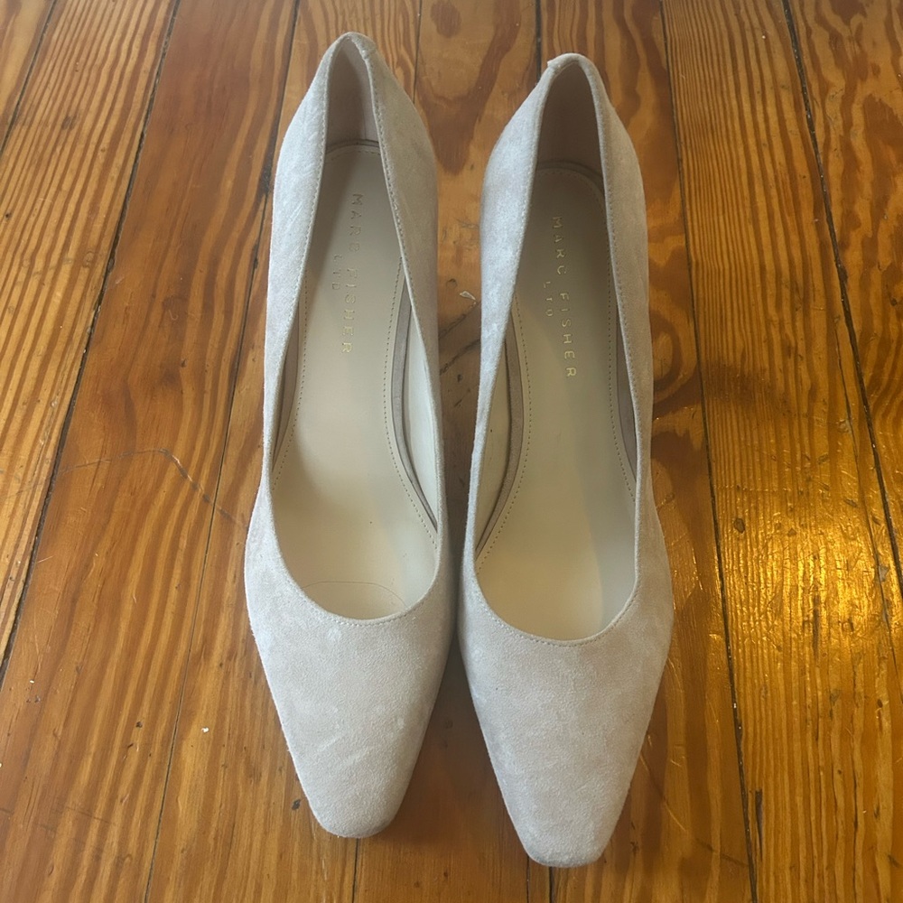 Marc Fisher Women's Beige Suede Heels